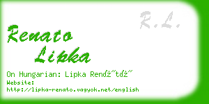 renato lipka business card